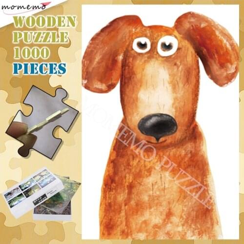Cute Dog Wooden 300 500 1000 Animal Puzzle for Adults Jigsaw Puzzles Assembling Games Toys Kids Children Educational Toys Gifts
