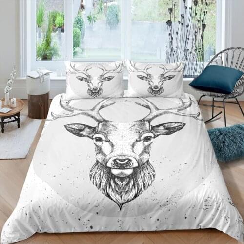 Home Living Luxury 3D Stag Bedding Set Duvet Cover Set Pillowcase Kids Bedding Set Queen and King EU/US/AU/UK Size