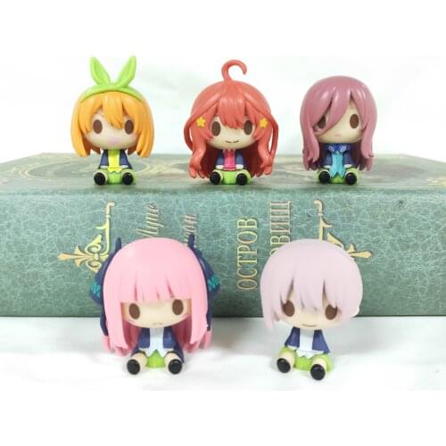 5pcs Anime Figure The Quintessential Quintuplets Nakano Ichika Nino Miku Yotsuba Itsuki Girl Pvc Action Figures Toys Model Gift