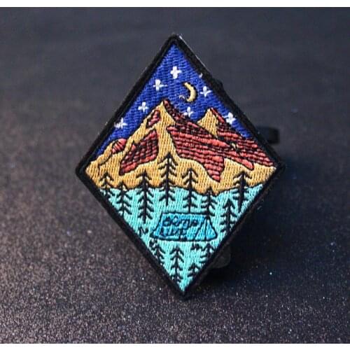 Mountain Patches For Clothing Travel Space Stickers Embroidered Patches On Clothes DIY Outdoor Iron On Patches For Clothes