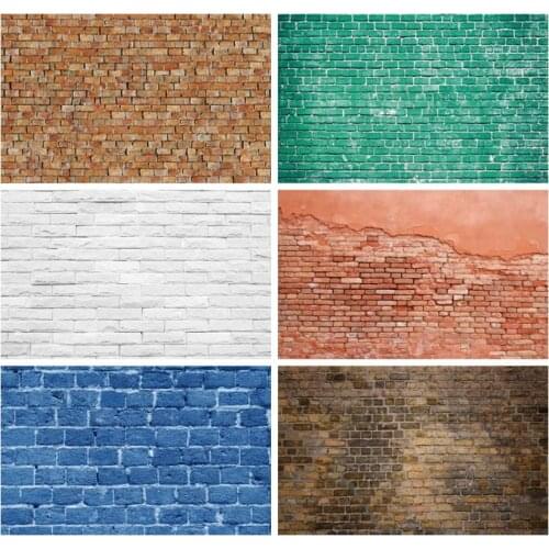 Laeacco White Brick Wall Cement Wall Baby Shower Kids Portrait Photography Backdrops Photo Backgrounds Birthday Photozone Studio
