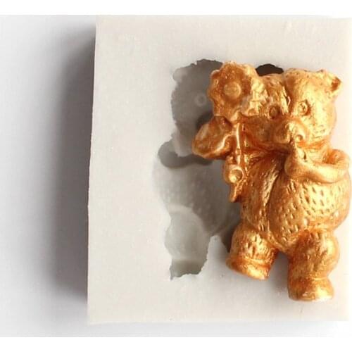Bear Chocolate Biscuits Molds Candy Cooking Pastry Baking Cake Fondant Silicone Mould Wedding Decorating Tools