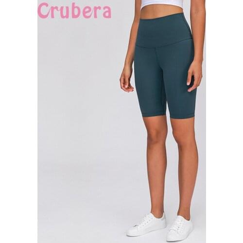 CRUBERA Buttery-Soft Super High Rise Naked-feel Four-Way Stretchy Yoga Workout Biker Shorts Women Gym Fitness Sport Shorts