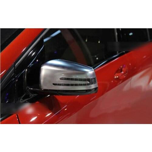 New Side Wing Mirror Covers caps aluminum Brushed Silver Matte Chrome For Mercedes Benz A B S C E CLASS W204 W212 Replacement