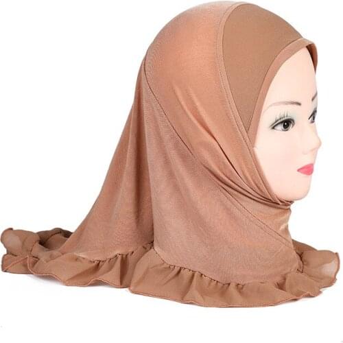 New Style 2020 ITY Material Frillery Islamic Hat Cap Muslim Small Girl Hijab