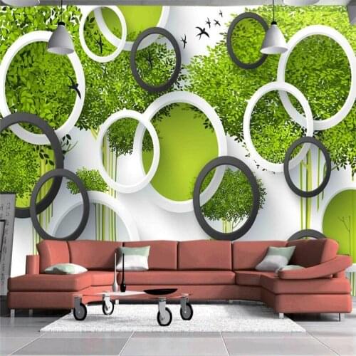 Beibehang wallpaper furniture decorative wallpaper image hand-painted 3 d tree birds sitting room 3 d mural wallpaper pictures