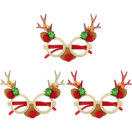 Christmas Novelty Glasses Xmas Festive Party Santa Snowman Adult Kids Gift Sunglasses Christmas Decoration 2021 For Home Decor