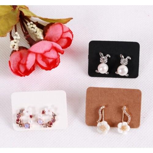 Wholesale Kraft Multi Size Blank Paper Earring Cards 100pcs/lot Cheap Jewelry Display Cards Labels Ear Stud Packaging Cards Tags