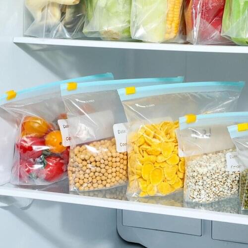 30PCS Refrigerator Food Sealed Bag Slide Lock Thickened Zipper Type Ziplock Bag Household Food Storage Bags