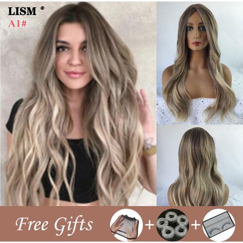 Peruki Damskie Naturalne Progressiva Cabelo Cosplay Wig Perruque Blonde Bigoudis Cheveux Pour Femme Peluca Lolita Synthetic Wigs