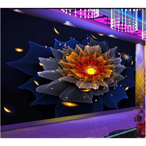 Custom photo wallpaper 3d murals wallpapers Cool nightclub flower bar KTV decoration background wall papers