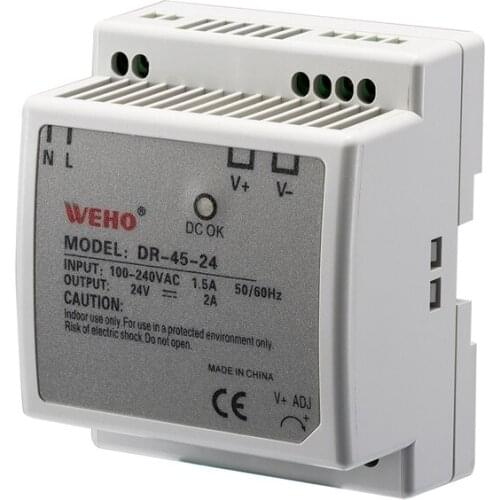 Rail Switch Power DR-45W 12V 24V Single Output Industry Direct Current DIN Rail Installation Rail Switching Power Supply 2A 3.5A