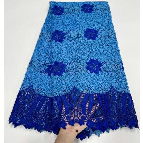 Luxury Handcut Hole African Swiss Lace Fabric 2021 High Quality Nigerian Party Embroidery Guipure Lace Fabric For Wedding