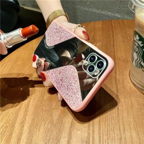 Luxury Silicone Glitter Mirror Phone Case For iPhone 12 11 Pro Max XSmax XS XR X 8 7 6 Plus Ultra-thin Cute Colorful Soft Cover