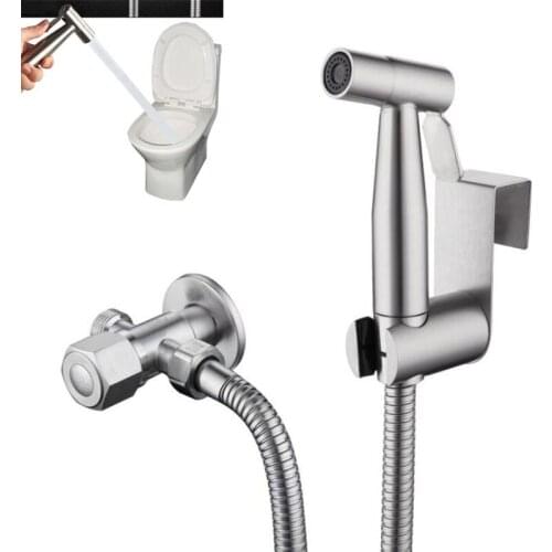 Handheld Toilet Bidet Sprayer Set Kit Shower Head Self Cleaning water Stainless Steel Toilet Faucet Bathroom douche Sprayer s1