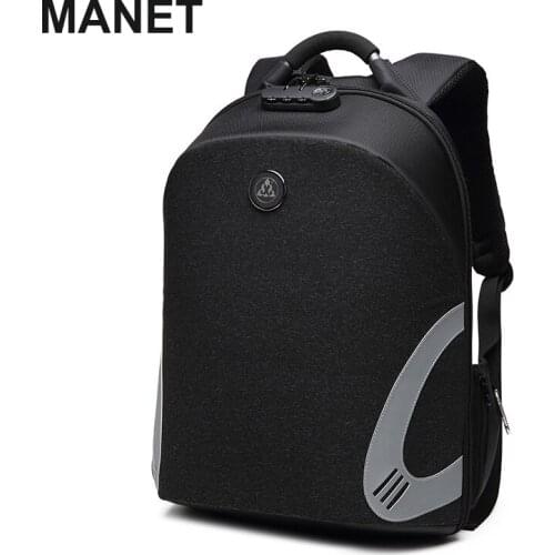 MANET Anti-theft Backpack USB Charging Waterproof Backpack Large Capacity School Bag for Boys Fashion Travel Pack Vintage bolsa