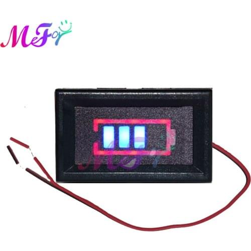 LED Lithium Battery Capacity Indicator Charge 12V 16V 21V 25V 30V Li-ion Battery Tester Meter Monitor Indicator Car Motorcycle
