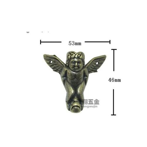 Corner Brackets Hardware accessories 53mm*46mm foot pad alloy antique accessories decorative wooden gift box foot