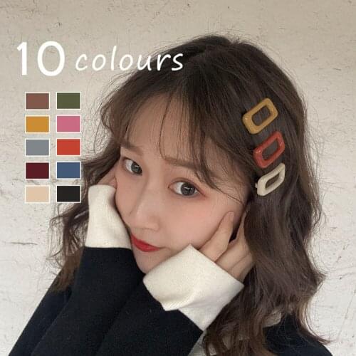 1Pcs New Fashion Heart Rectangle Geometric Hair Clips For Women Girls Headband Sweet Hairpins Barrettes Hair Accessories Gifts