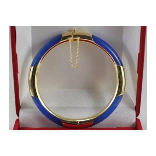Ladys 57MM nice blue JADE bracelet for party and wedding new