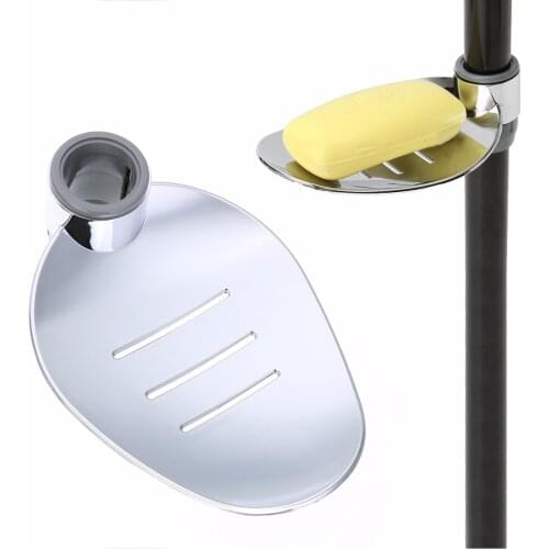 1pc Modern Chrome Soap Holder Bathroom Shower Soap Dish Holder Tray Fits 25mm Riser Rail Mayitr Bathroom Hardware