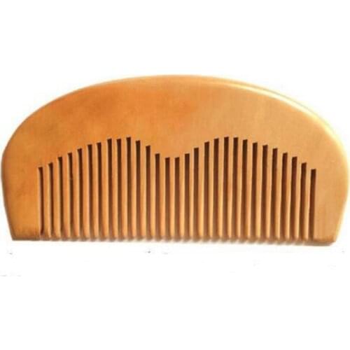 10pcs Natural Peach Wooden Comb Beard Comb Pocket Comb 11.5*5.5*1cm free shipping