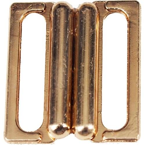 100set Gold Tone Metal Tape Closure Connectors Waist Extender Hooks & Eyes Clasps Sewing Garment Hooks for Bra Swimsuit NK317