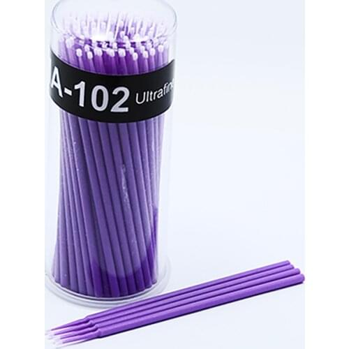 100pcs/bottle Disposible Eyelash micro brush for eyealash extension Cotton Swab mirco fiber wands Free Shipping
