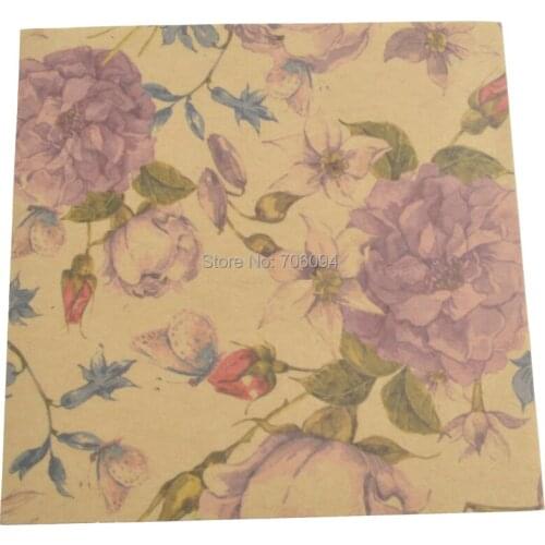 200PCS 10x10cm &13x13cm Pudding Bottle Sealing paper flower Mini Square kraft package paper gift paper