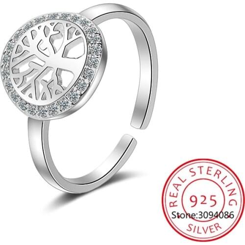 2021 Orginal 100% 925 Sterling Silver Rings Tree of Life Classic Accessories anel Bague anillos For Women New Mothers Day Gifts