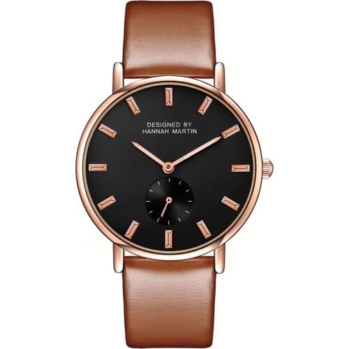 New women Luxury Brand quartz xfcs dw clock Ladies rose gold brown watches with Small second dial wrok horloges vrouwen uhren