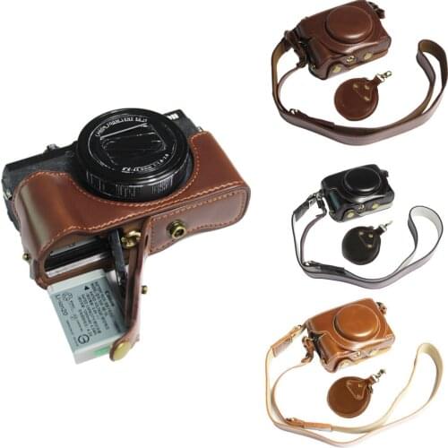Luxury Camera Case Pu Leather Bag Cover For Canon Powershot G5X G5X II G5XII G5X Mark II Camera Skin With Strap Mini Pouch