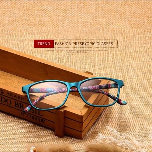 CLARA VIDA 2paires!! new fashion ultralight blue frame for women men unisex reading glasses +1.0+1.5 +2.0 To +4.0