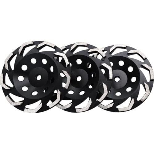 3Pcs 7 Inch 180mm Diamond Segmented Turbo Row Cup Grinding Wheel High Quality Concrete Floor Sanding Disc For Angle Grinder