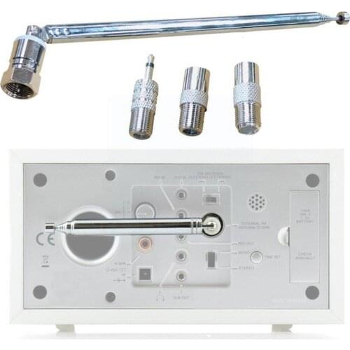 FM Radio Antenna Replacement Telescopic Screw F Type Male Plug Home Receiver Ohm For AV Stereo Connector 75 Adapter Amplifi C4Z9