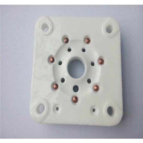 2pcs Ceramic tube socket GZC7-C tube holder tablet 7 pin silver foot for 6C33 FU29 FU19 FU32 FU30