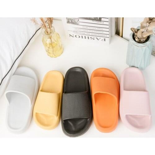 EVA Lightweight Home Slippers Women Bathroom Slippers Couple Thick-soled Comfortable Flip-Flop Soft Non-slip Sole