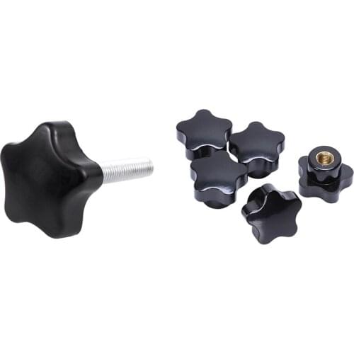 M8x40mm Screws Star Head Wing Screw Clamp Knob with 5Pcs M8 Female Thread 32mm Star Head Clamping Nuts Knob