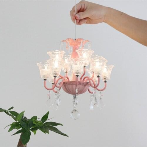 Mini Crystal Small Chandelier Bedroom Bedside Bar Table Restaurant Aisle Bay Window Childrens Room Girl Cute Lighting