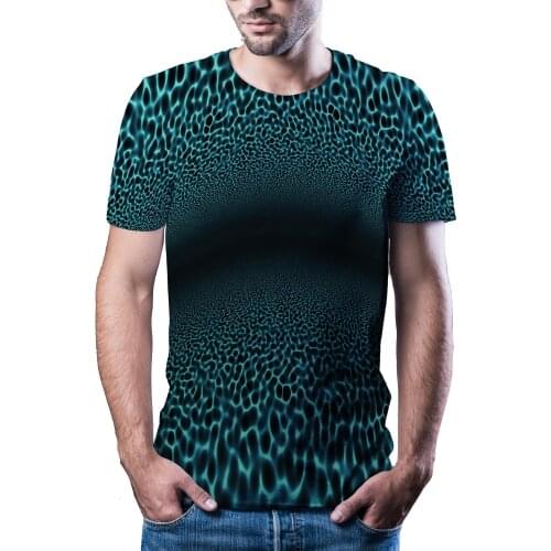 2020 New Summer Men 'S Abstract 3d Pattern Casual T -Shirt Fashion T -Shirt 3d Printing Quick Drying T -Shirt