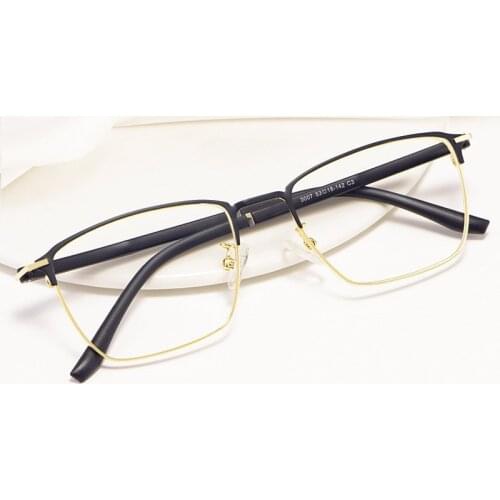 New Retro Full Frame Glasses Frame Business Men Fashion Ultra Light Metal Frame Optical Mirror Myopia Glasses Frame Female 3007