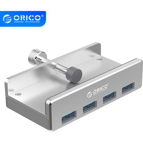 ORICO Aluminum USB HUB 4 Ports USB 3.0 External Clip-type(10mm-32mm) USB Splitter Adapter Hub For Desktop Laptop PC Computer