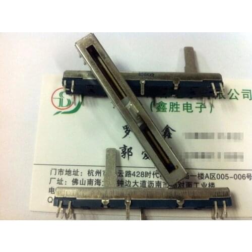 Original new 100% import diaphragm dual channel B50K 60mm slide sliding potentiometer dimming consoles faders (switch)