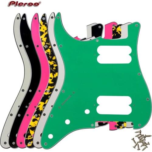 Pleroo Quality Guitar Pickguard -For Left Handed US FD 11 Screw Holes Player Startocaster HH Humbucker Start Scratch Plate