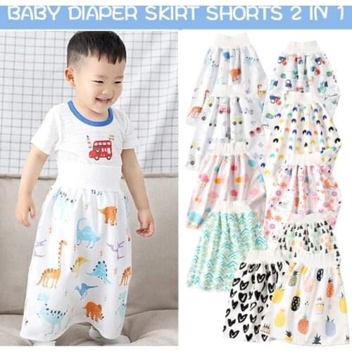 Waterproof Cloth Nappy Diaper Urine Skirts Cotton Training Pants For Infant Baby Boy Girl Sleeping Bed Clothes Potty Trainining
