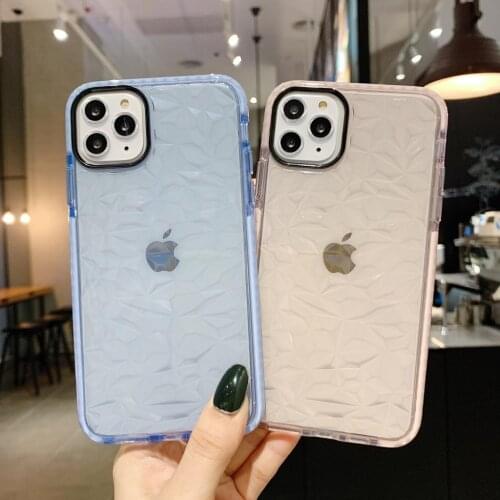 Luxury Transparent Diamond Case For iPhone 12 11 Pro Max XS XR X 7 8 5 6 Plus SE 2 Soft Shockproof Frame Protective Back Cover