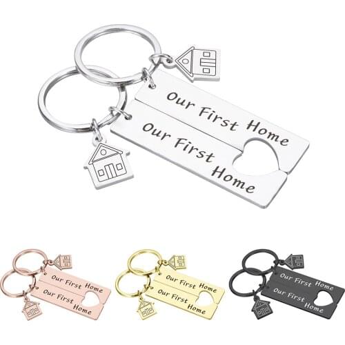 Family Keychain Our First Home Couples Key Chain For Husband Wife Anniversary Valentine Day Gift Boyfriend Girlfriend Love Gift