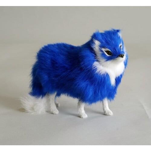 Cute real life fox model plastic&furs simulation blue fox doll gift about 16x12cm xf2797