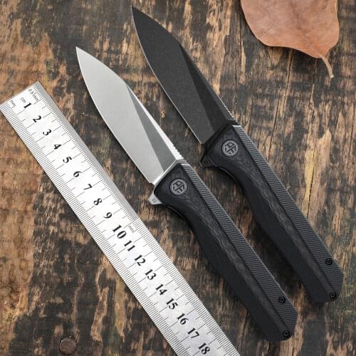 Petrified fish 818 D2 steel Blade flipper folding knives G10 handle ball bearing outdoor hunting knife EDC pocket tool