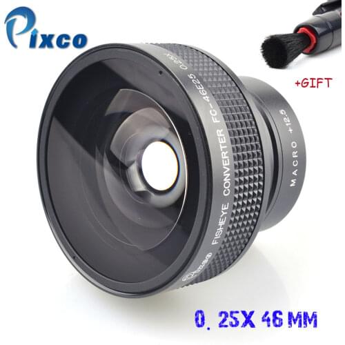 Pixco 46MM 0.25X Super Macro Wide Angle Fisheye Lens thread lens For Canon Fuji FX NIKON PENTAX DSLR SLR Camera